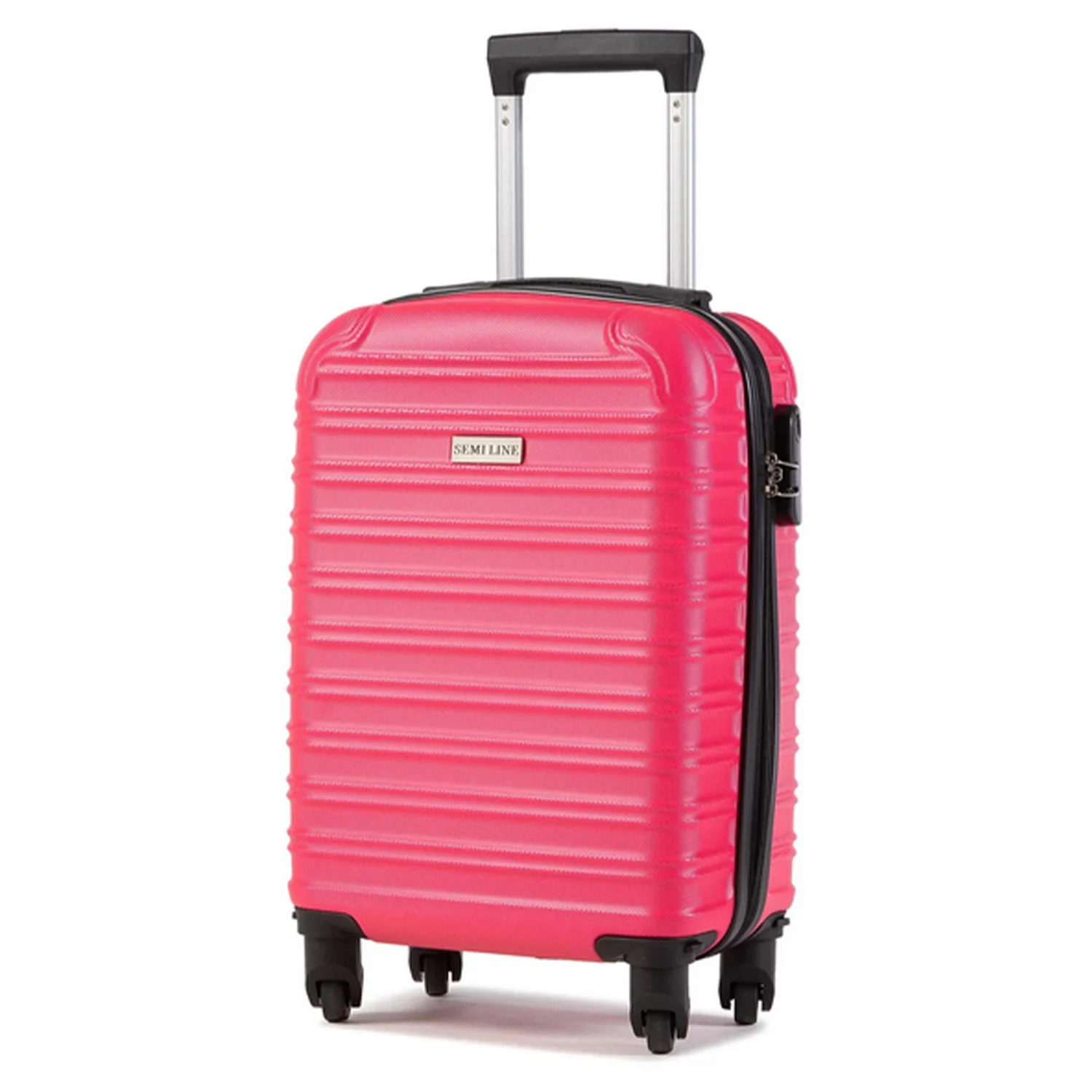 Чемодан Semi Line T5491-1 18" (S) 25 л ABS-пластик рожевий з кодовим замком