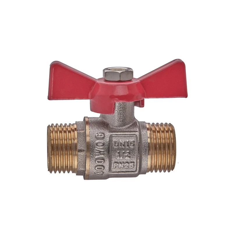 Кран кульовий Waterpro WP608-15MMW 1/2" латунь червоний