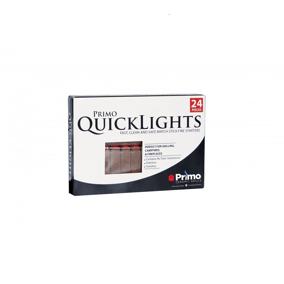 Палички для розпалювання вугілля Primo Quick Lights 24 шт натуральні матеріали без запаху