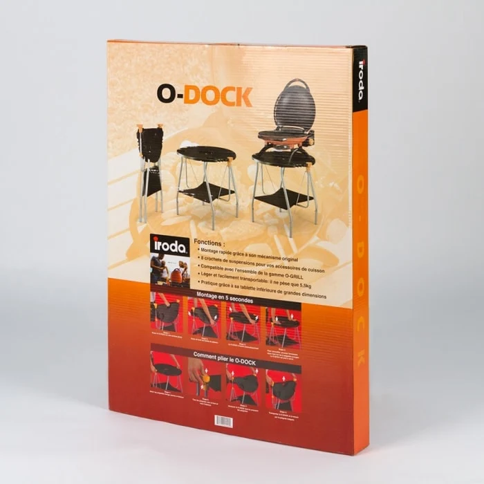 Складаний стіл O-DOCK 65х65х65 см метал 4,4 кг для грилінга
