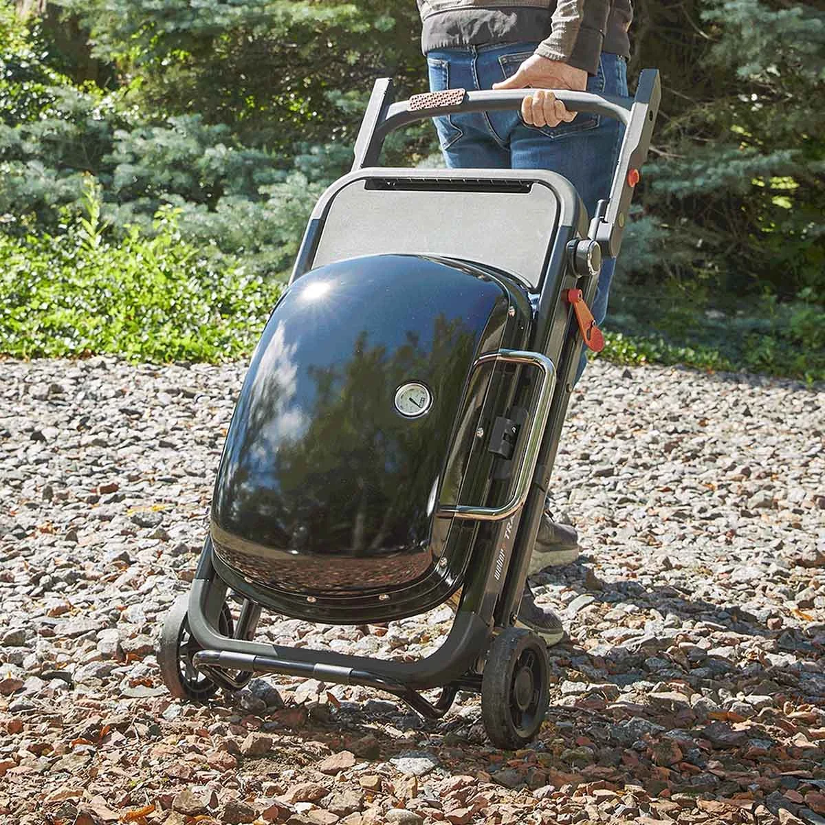 Портативний газовий гриль Weber Traveler 1501742 52х36 см сталь порцелянова емаль 22 кг
