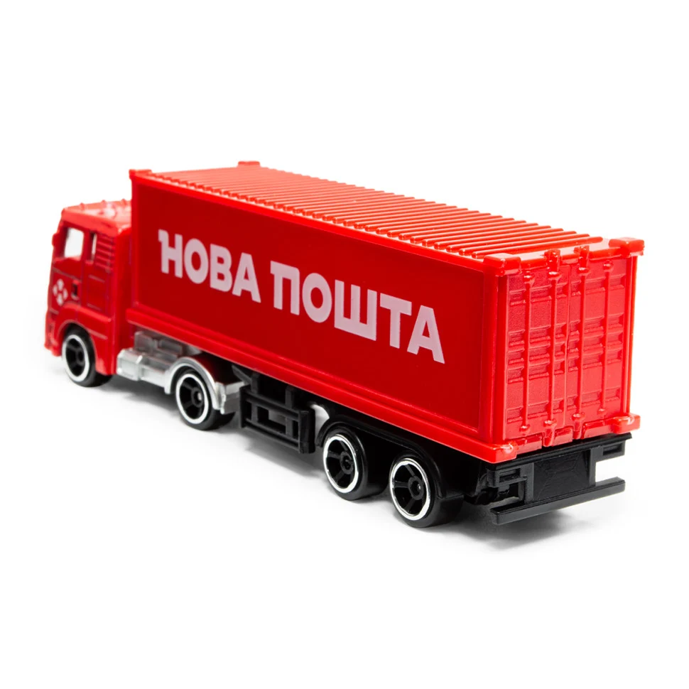Автомодель фура 1:64 метал, пластик різнобарвний 16х5,5х6 см з відкриваючими дверима