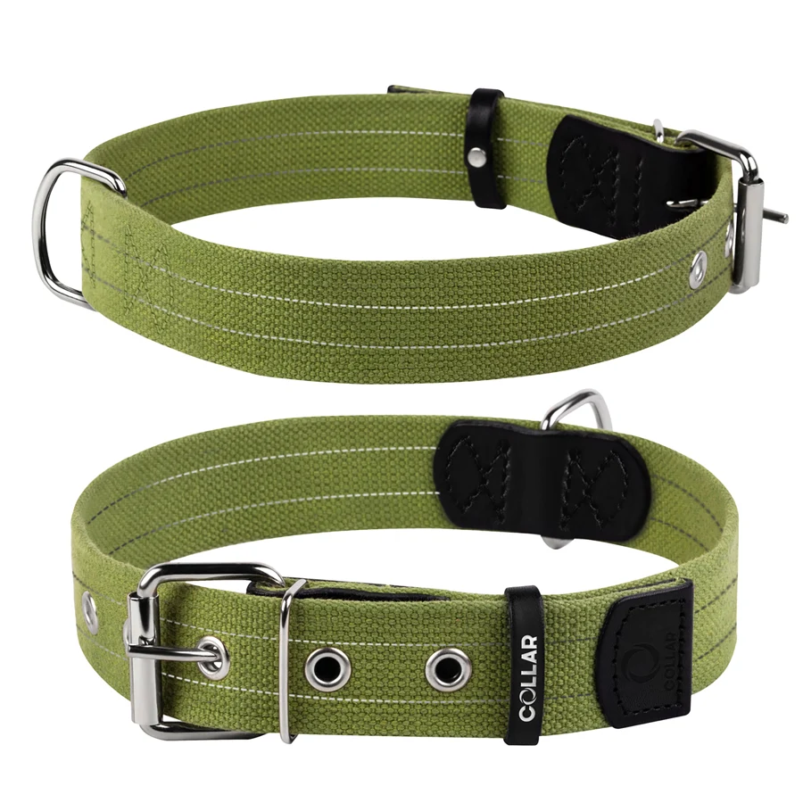 Нашийник бавовняний CoLLaR 20мм 31-41см бежевий