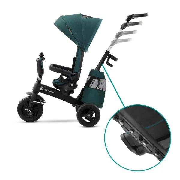 Триколісний велосипед Kinderkraft Easytwist зелений магнієвий сплав 73x43x28,5 см