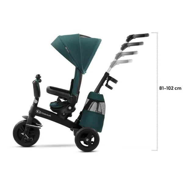 Триколісний велосипед Kinderkraft Easytwist зелений магнієвий сплав 73x43x28,5 см