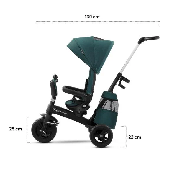Триколісний велосипед Kinderkraft Easytwist зелений магнієвий сплав 73x43x28,5 см