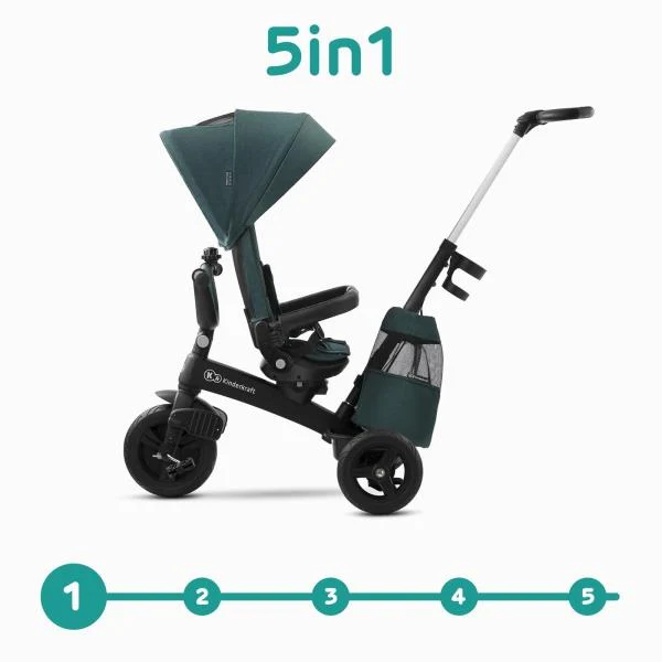 Триколісний велосипед Kinderkraft Easytwist зелений магнієвий сплав 73x43x28,5 см