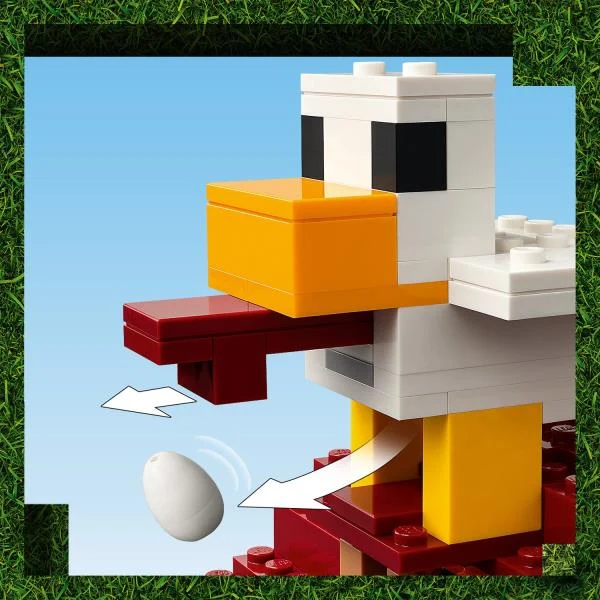 Конструктор LEGO Minecraft Напад на село з повітряною кулею Ґаст 555 деталей Пластик Різнобарвний