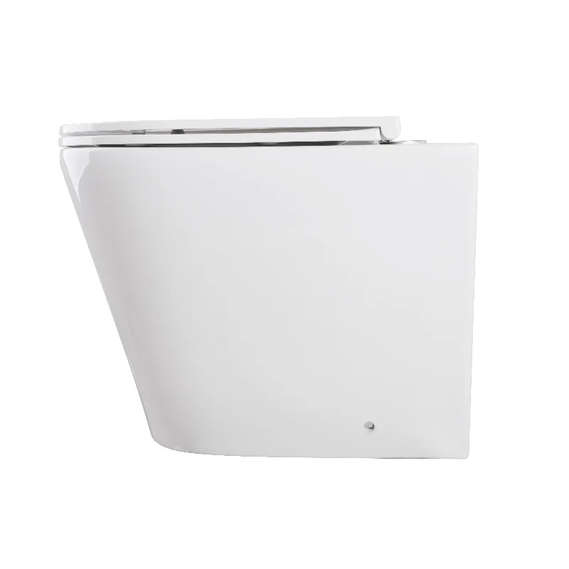 Унітаз підлоговий безбачковий Mixxus Premium Bevel-0702-T3 555х365х410 мм Сантехнічна порцеляна Білий
