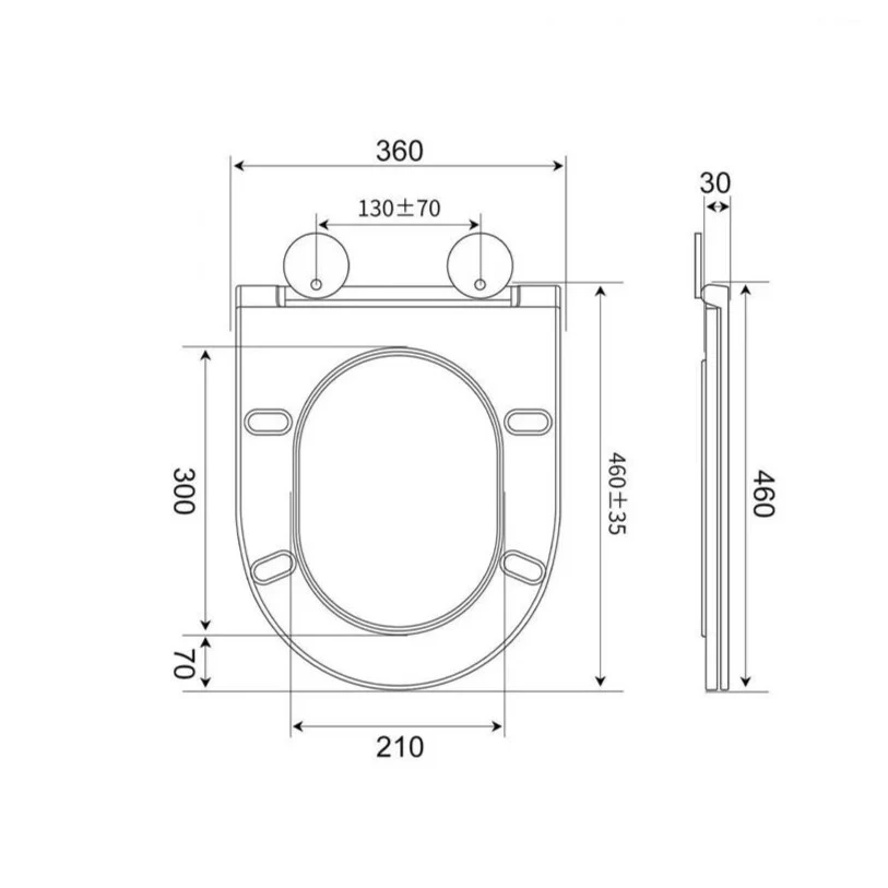 Унітаз підлоговий безбачковий Mixxus Premium Bevel-0702-T3 555х365х410 мм Сантехнічна порцеляна Білий