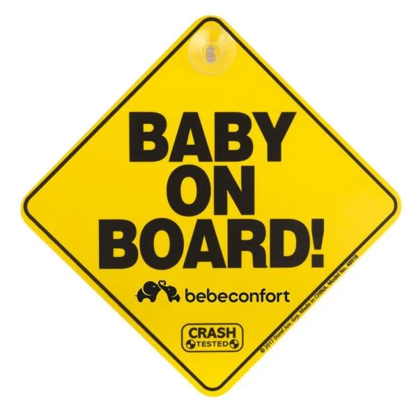 Набір для безпечної подорожі 2 шторки, дзеркало, знак Baby On Board пластик чорний