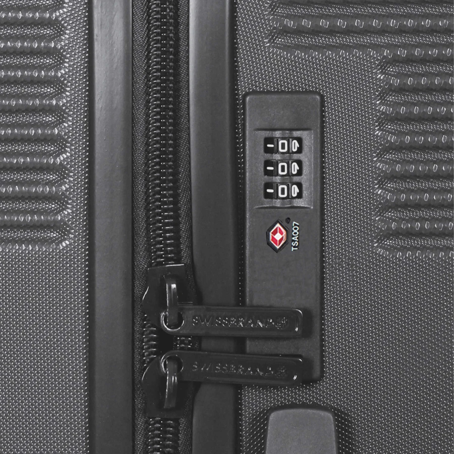 Валіза Swissbrand Cardiff (M) чорна ABS-пластик 67 л 51х89 см