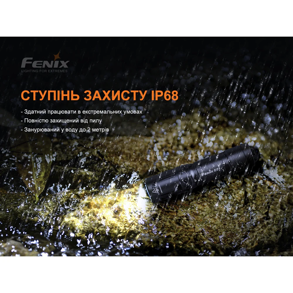 Ліхтар ручний Fenix E01 V2.0 100 люмен авіаційний алюміній 67х14х15 мм чорний