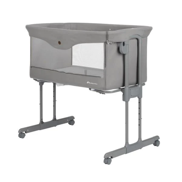 Приставне ліжечко Bebe Confort Amara 120x60 см текстиль сірий