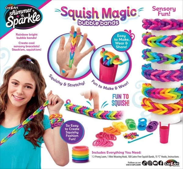 Набір для виготовлення браслетів Squish Magic Bubble Bands пластик різнобарвний
