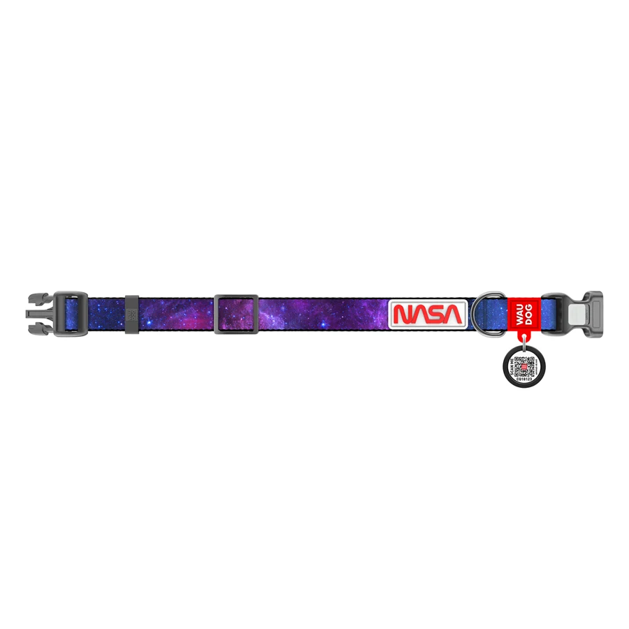 Нашийник WAUDOG Nylon S 15 мм 25-35 см Нейлон NASA21 з QR паспортом