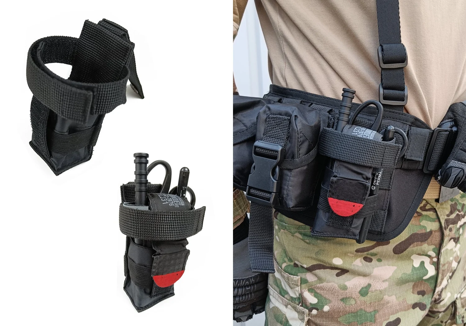Підсумок для турнікету MOLLE чорний Cordura 1050 компактний