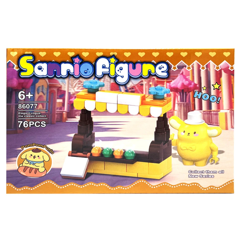 Детский игровой конструктор PomPomPurin 86077-2 76 деталей Пластик 76 деталей