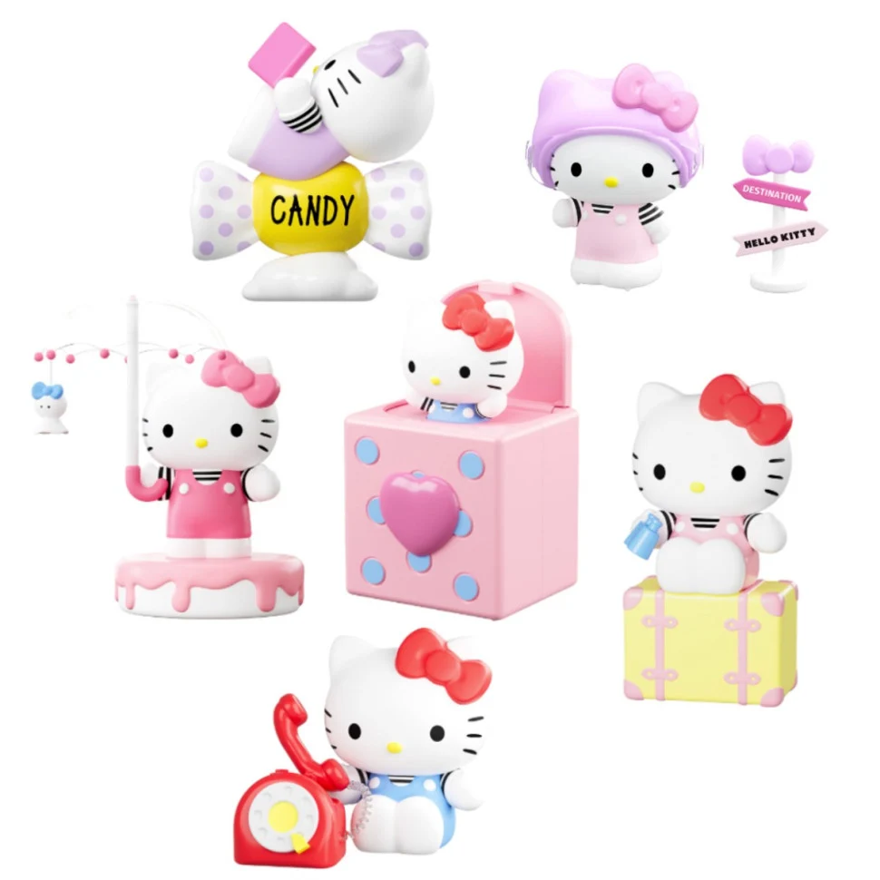 Механічна іграшка-сюрприз Hello Kitty 10 см пластикова пастельна