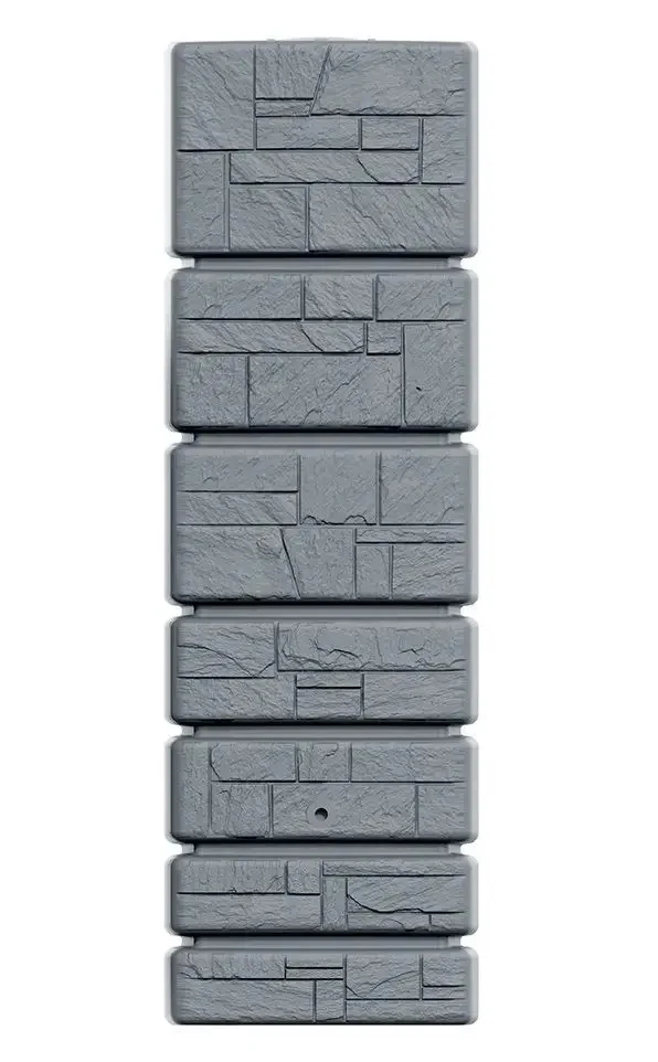 Резервуар для дощової води Prosperplast Tower Stone 350 л HDPE світло-сірий 575x384x1800 мм