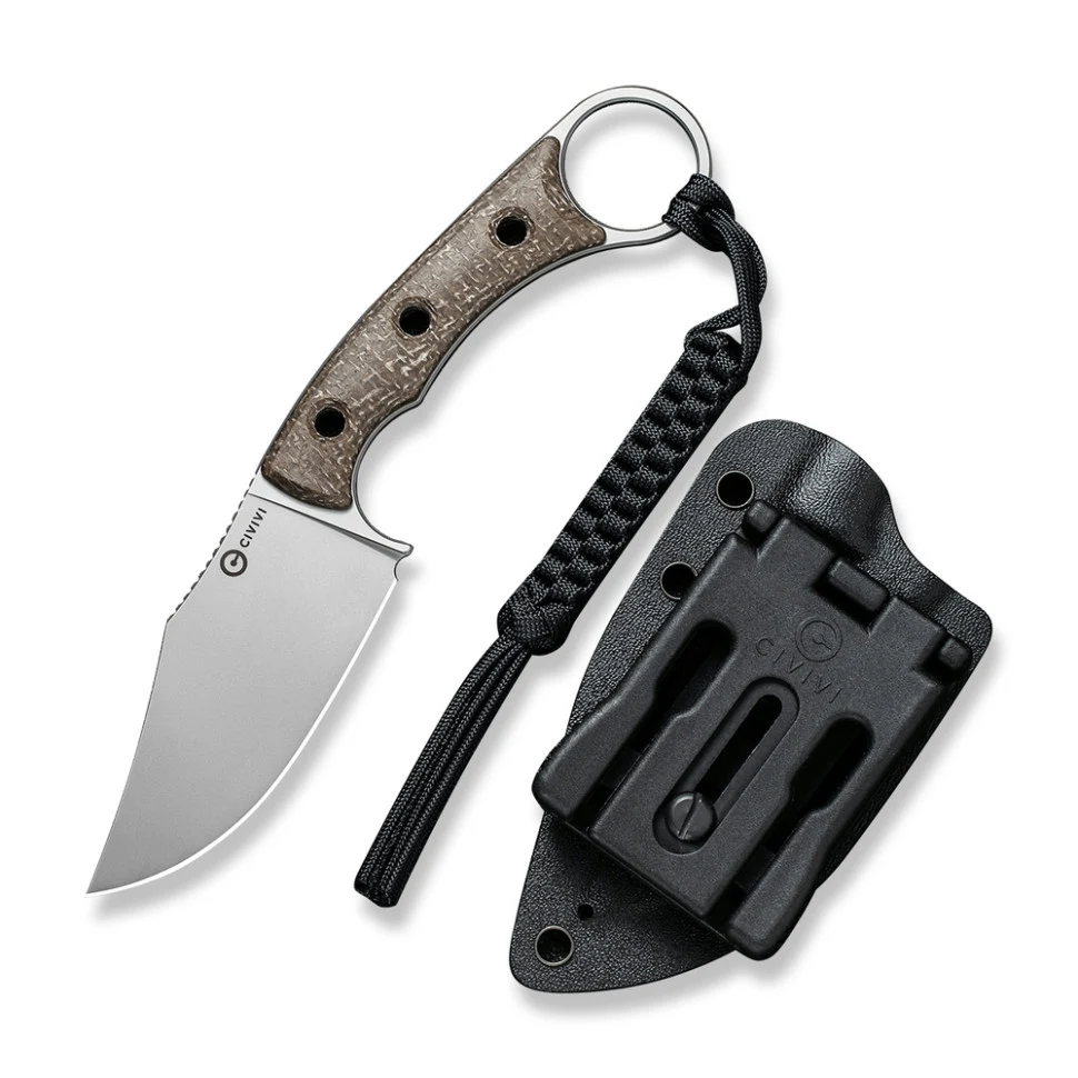 Ніж фіксований Civivi Midwatch C20059B-2 86,1 мм N690 Micarta коричневий