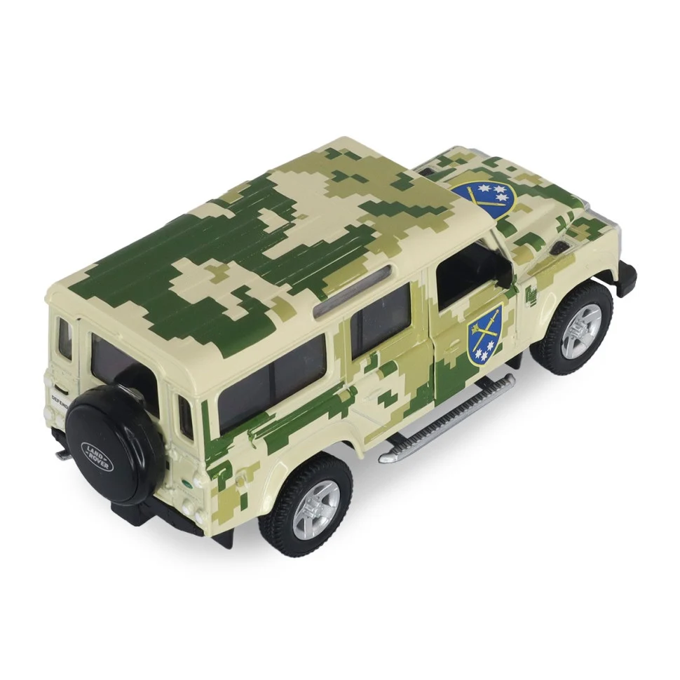 Автомодель TechnoDrive Land Rover Defender 1:32 метал різнобарвний з відкриваючими дверцями