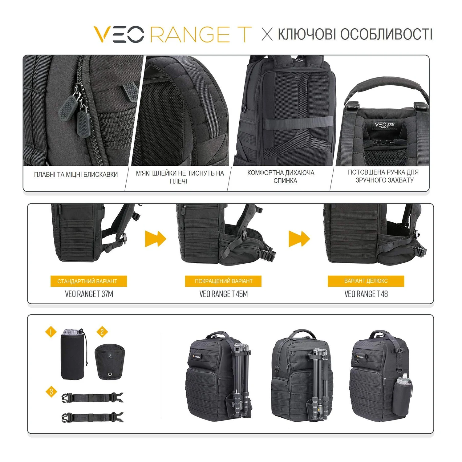 Рюкзак Vanguard VEO Range T 48 27 л 600D Поліестер Бежевий