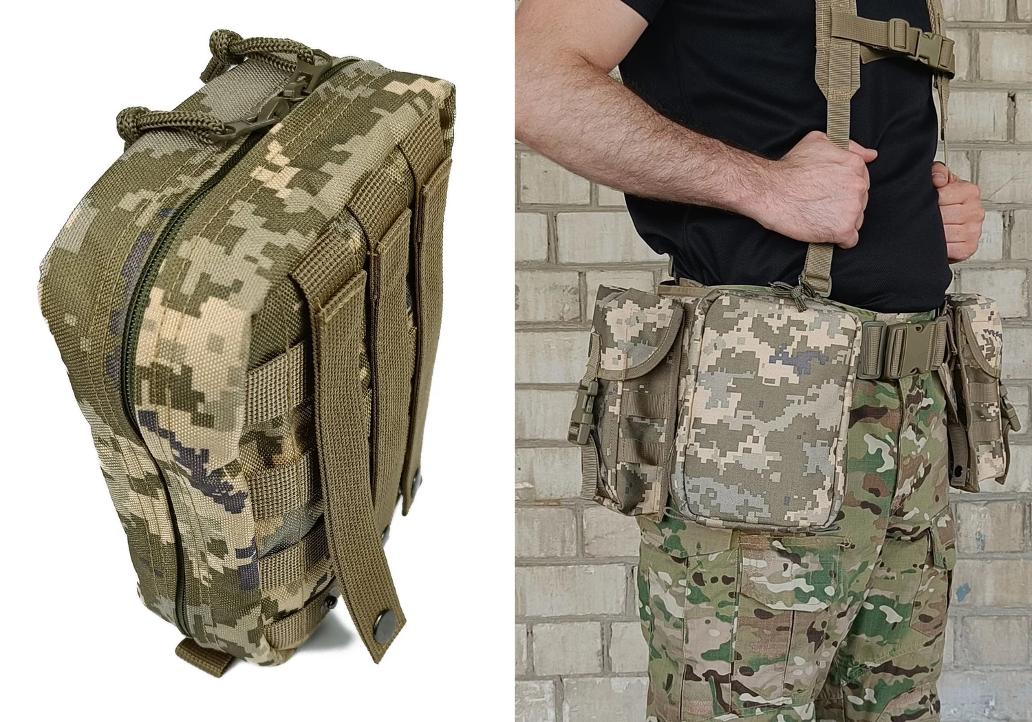 Подсумок аптечка тактична MOLLE піксель ВСУ MM-14 Cordura 1050 210х150х80 мм
