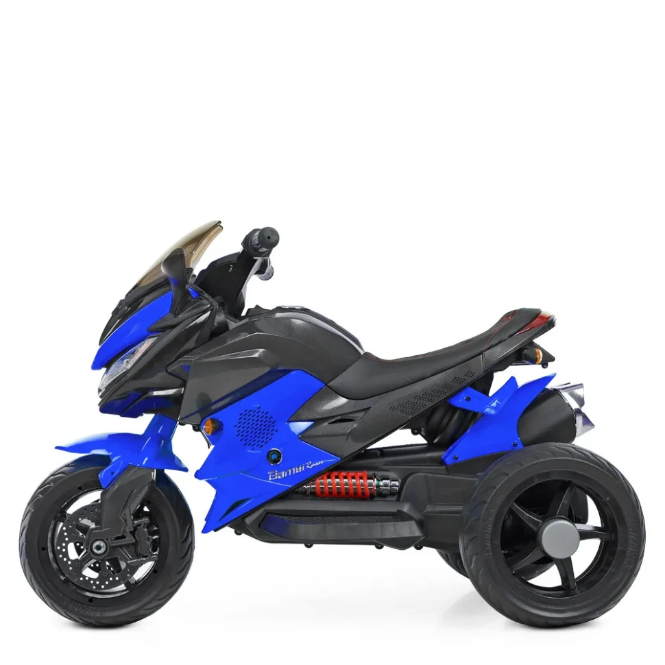 Електромотоцикл Bambi Racer M 4274EL-4 для дітей 3-6 років 103х57х72 см Коричневий Шкіра