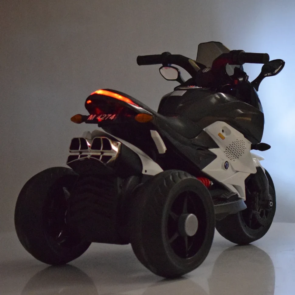 Електромотоцикл Bambi Racer M 4274EL-4 для дітей 3-6 років 103х57х72 см Коричневий Шкіра