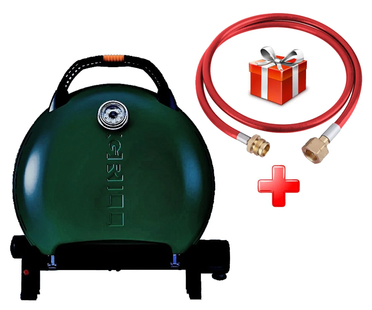 Газовий гриль портативний O-Grill 600T 58,5x21,5x56,7 см металевий зелений