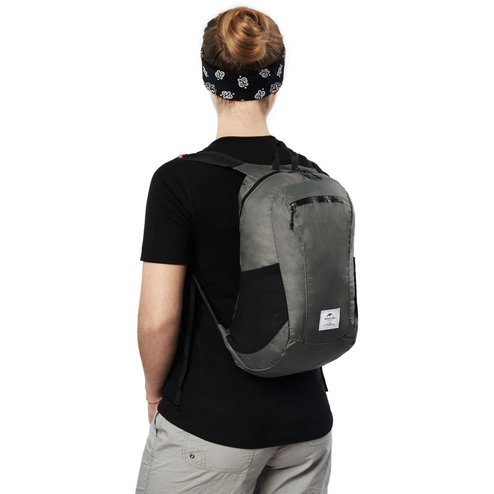 Рюкзак компактний 18 л Naturehike Ultralight NH17A012-B нейлон сірий 42х23х17 см