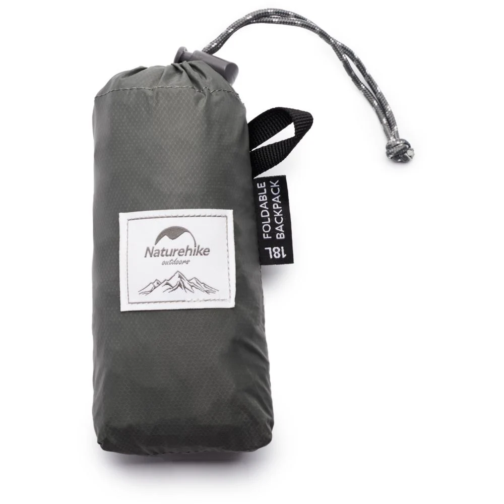 Рюкзак компактний 18 л Naturehike Ultralight NH17A012-B нейлон сірий 42х23х17 см