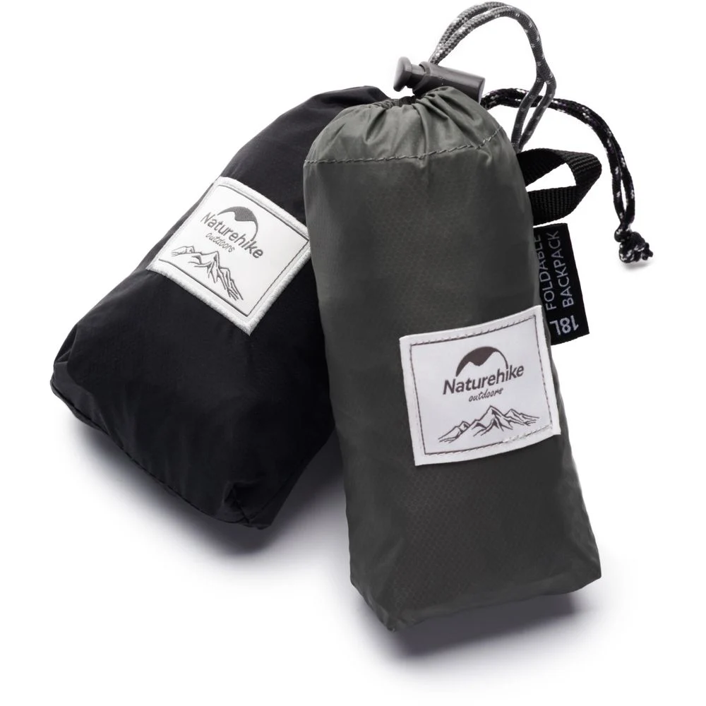 Рюкзак компактний 18 л Naturehike Ultralight NH17A012-B нейлон сірий 42х23х17 см