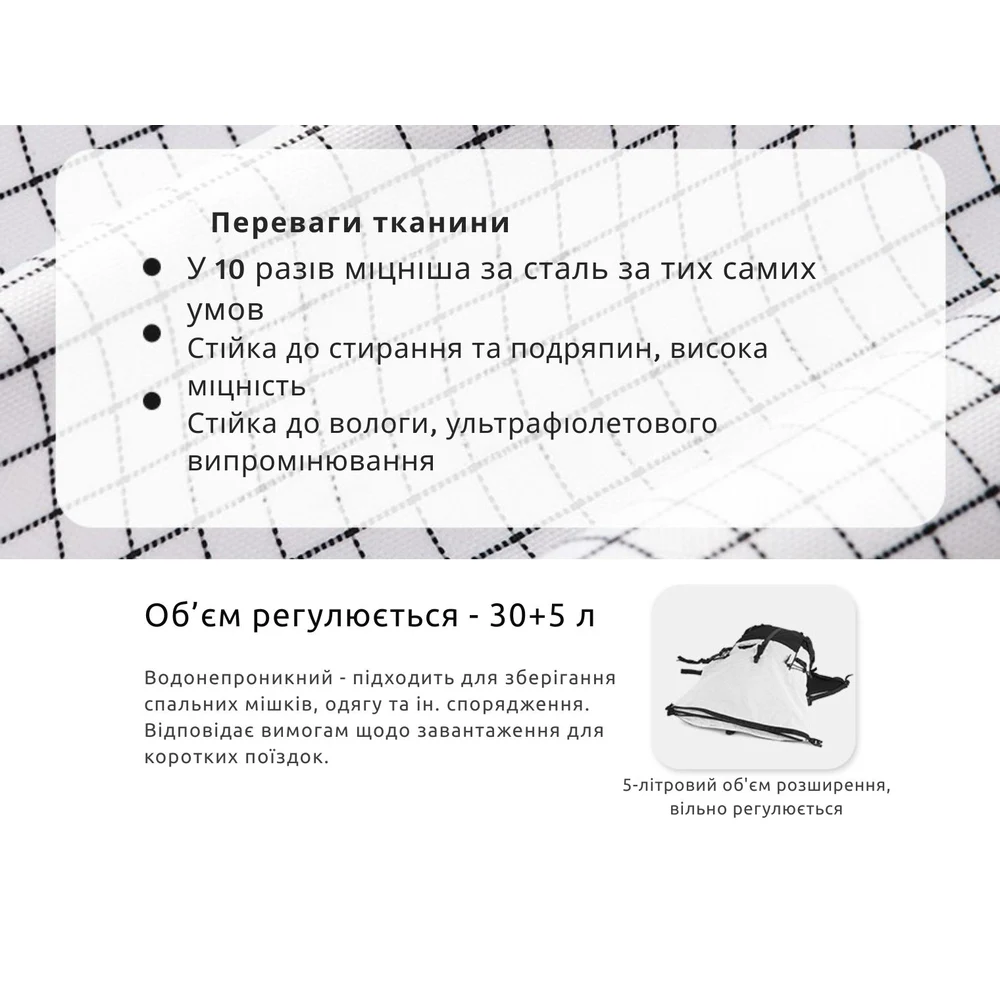 Туристичний рюкзак Naturehike CNK2300016 30+5 л поліестер чорний 62х25х20 см
