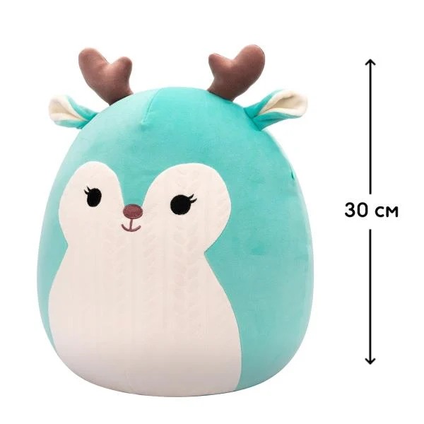 М'яка іграшка Олень Squishmallows 30 см плюшевий різнобарвний