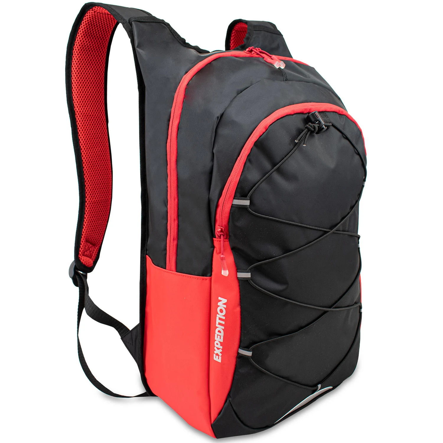 Городський рюкзак 30 л A3036-2 300D Polyester PVC 53х30х19 см Black/Red