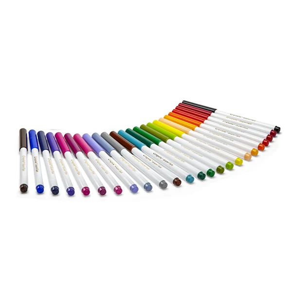 Набір фломастерів Crayola Markers 24 кольори легко змивається фарба 24 шт