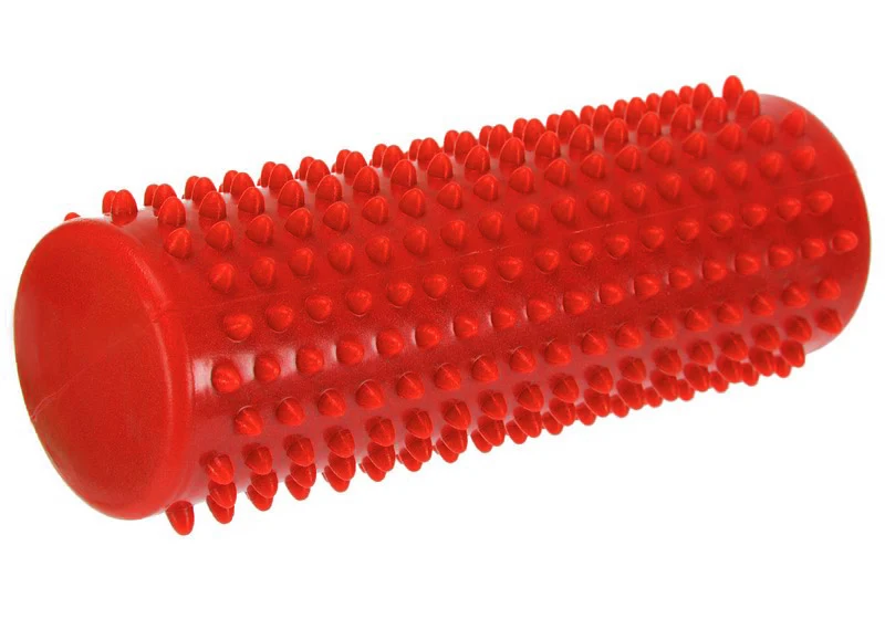 Масажний ролик EasyFit Spindle з шипами ПВХ 15х5 см червоний