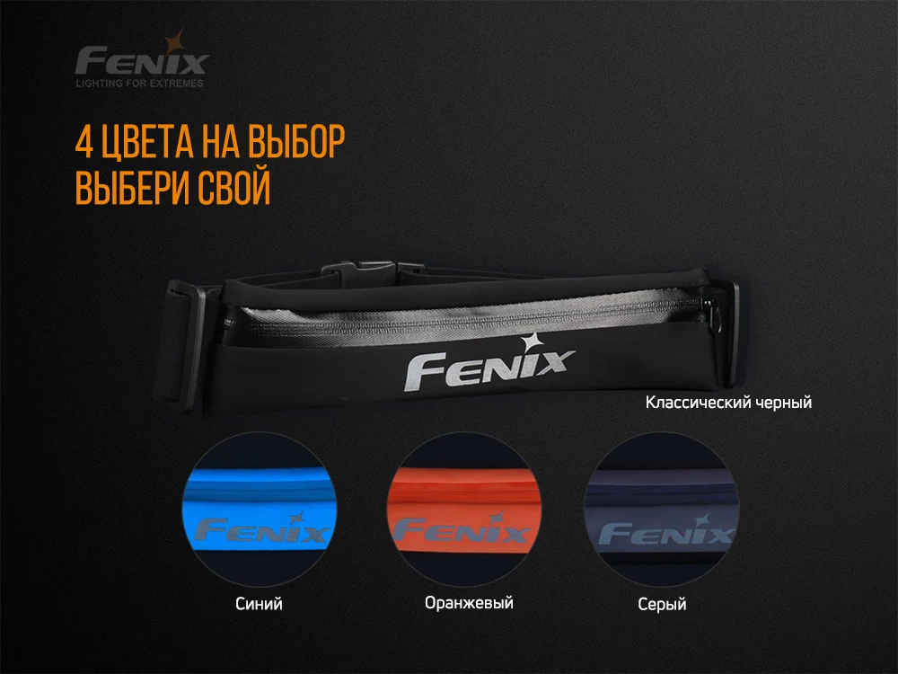Поясна сумка Fenix AFB-10 для смартфонів до 7,2 дюйма пластикова сірий 58-112 см