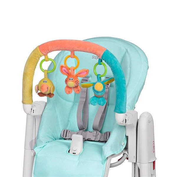 Набір для дитячого стільця Peg-Perego Tatamia чохол та іграшкова панель тканина блакитний