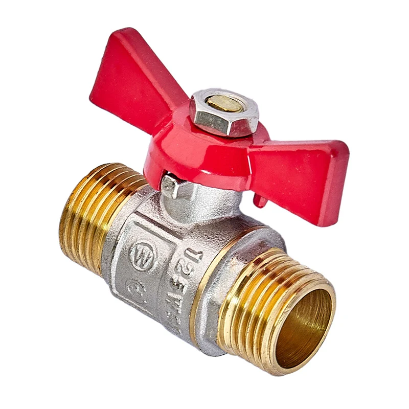 Кран кульовий Waterpro WP608-15MMW 1/2" сталевий метелик 16 Бар металевий