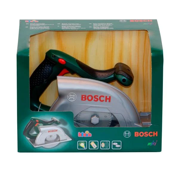 Іграшкова дискова пила Klein Bosch Mini дитяча копія справжнього інструменту пластикова різнобарвна