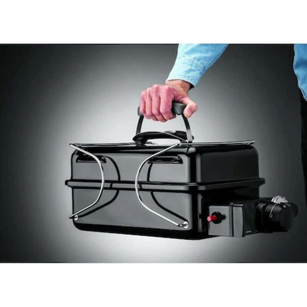 Гриль газовий портативний Weber Go-Anywhere 53х31х37 см сталь чорний