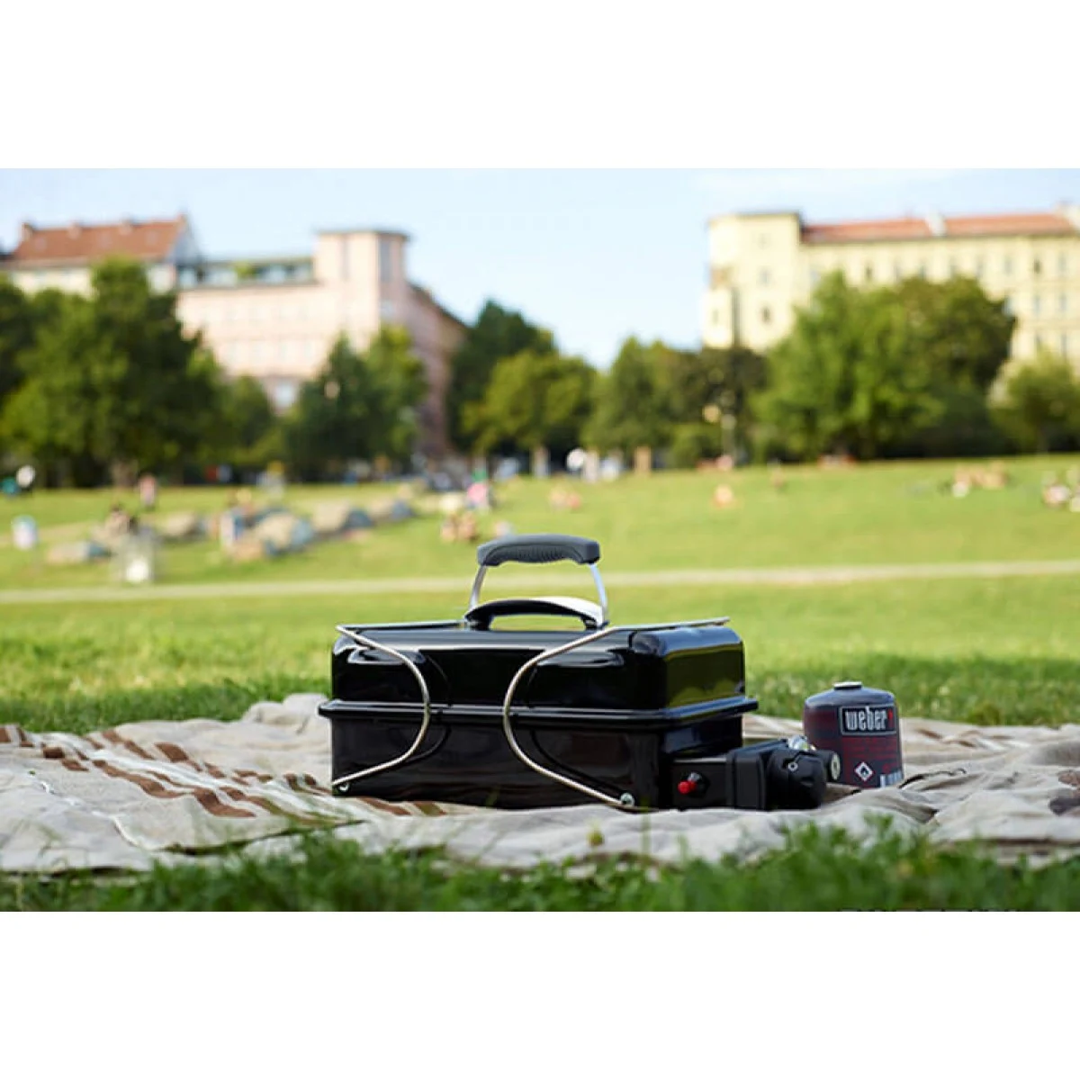 Гриль газовий портативний Weber Go-Anywhere 53х31х37 см сталь чорний