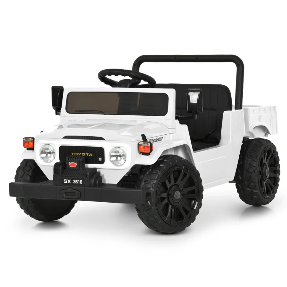 Детский электромобиль Джип M 6308 EBLR-1 до 50 кг экокожа 113x63x57 см черный