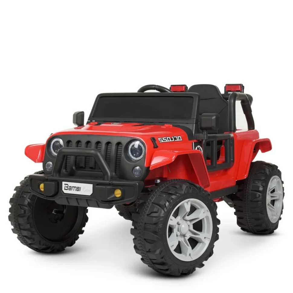 Дитячий електромобіль Джип Bambi Racer M 4282EBLR-3 червоний пластик 113х61х60 см