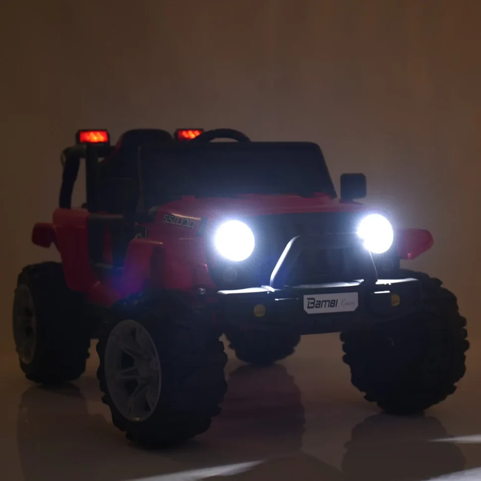 Дитячий електромобіль Джип Bambi Racer M 4282EBLR-3 червоний пластик 113х61х60 см
