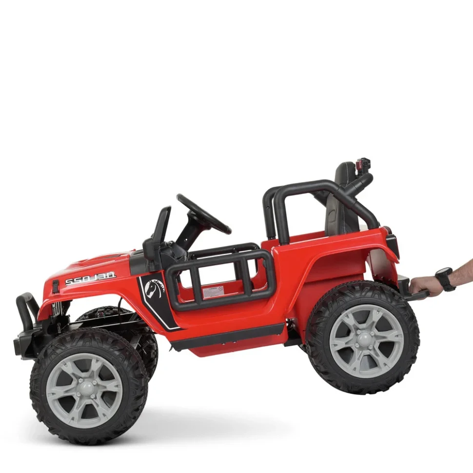 Дитячий електромобіль Джип Bambi Racer M 4282EBLR-3 червоний пластик 113х61х60 см