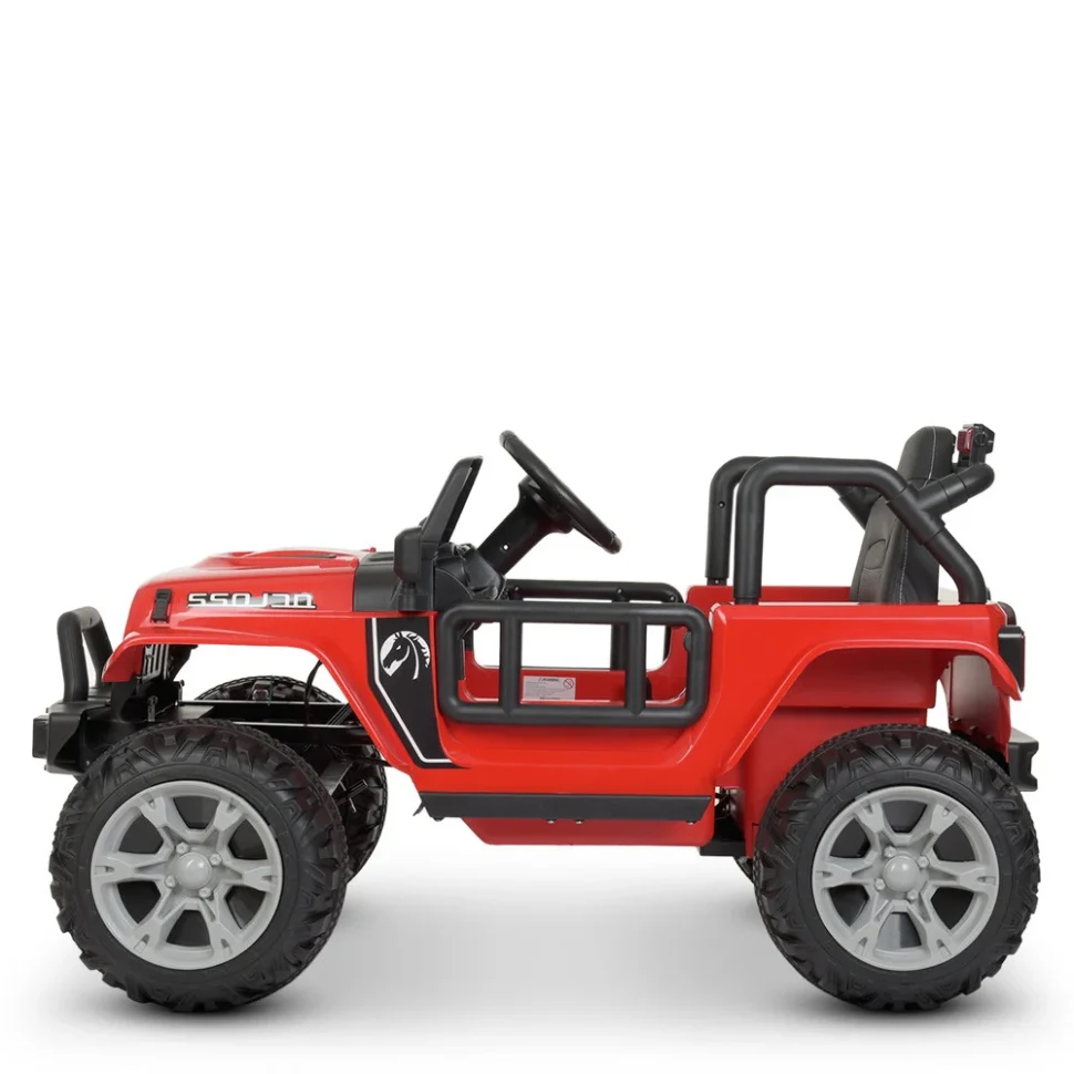 Дитячий електромобіль Джип Bambi Racer M 4282EBLR-3 червоний пластик 113х61х60 см